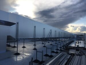 Rooftop HVAC ductwork and plant during installation