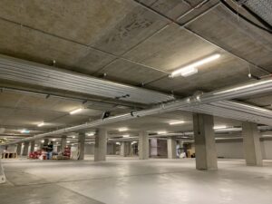 underground carpark pipework insulated by Lagforce in Dublin